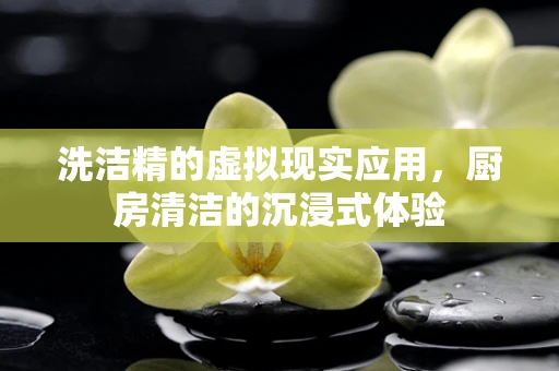 洗洁精的虚拟现实应用，厨房清洁的沉浸式体验