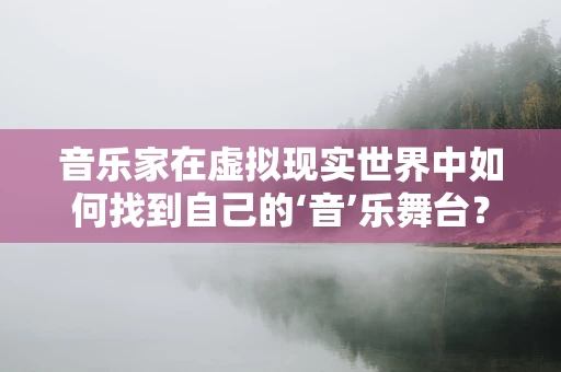 音乐家在虚拟现实世界中如何找到自己的‘音’乐舞台？