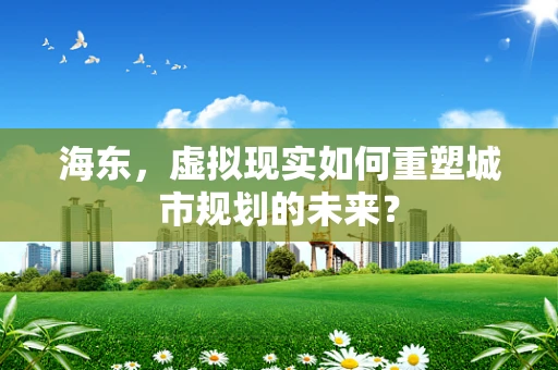 海东，虚拟现实如何重塑城市规划的未来？