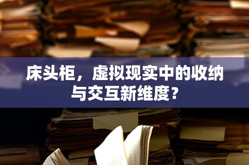 床头柜，虚拟现实中的收纳与交互新维度？
