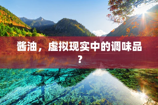 酱油，虚拟现实中的调味品？