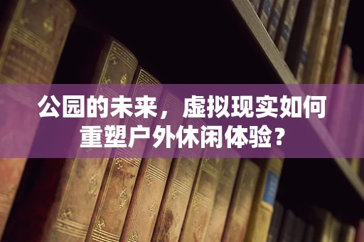 公园的未来，虚拟现实如何重塑户外休闲体验？