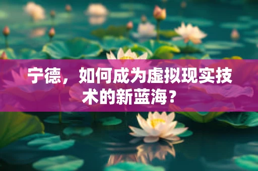 宁德，如何成为虚拟现实技术的新蓝海？