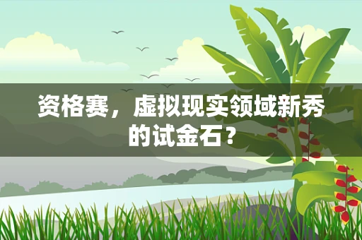 资格赛，虚拟现实领域新秀的试金石？