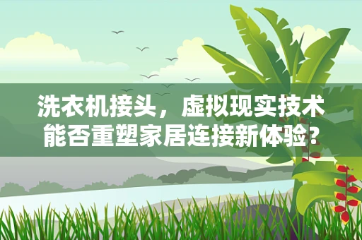 洗衣机接头，虚拟现实技术能否重塑家居连接新体验？