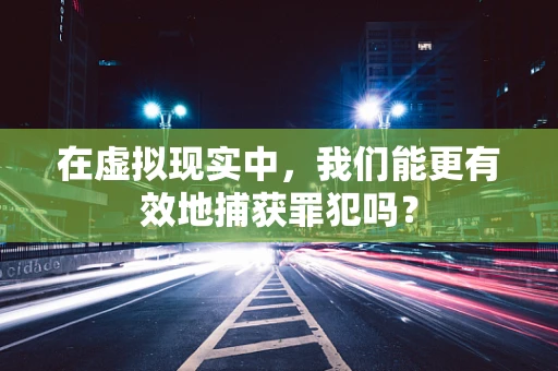 在虚拟现实中，我们能更有效地捕获罪犯吗？