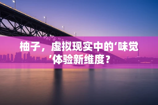柚子，虚拟现实中的‘味觉’体验新维度？