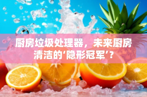 厨房垃圾处理器，未来厨房清洁的‘隐形冠军’？