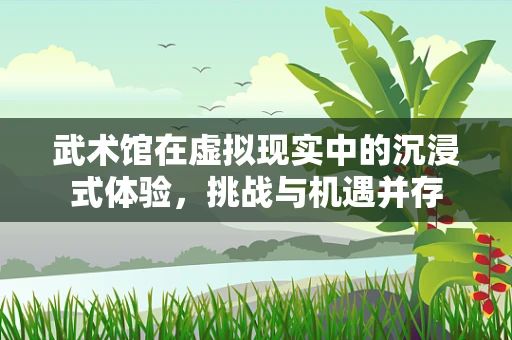 武术馆在虚拟现实中的沉浸式体验，挑战与机遇并存
